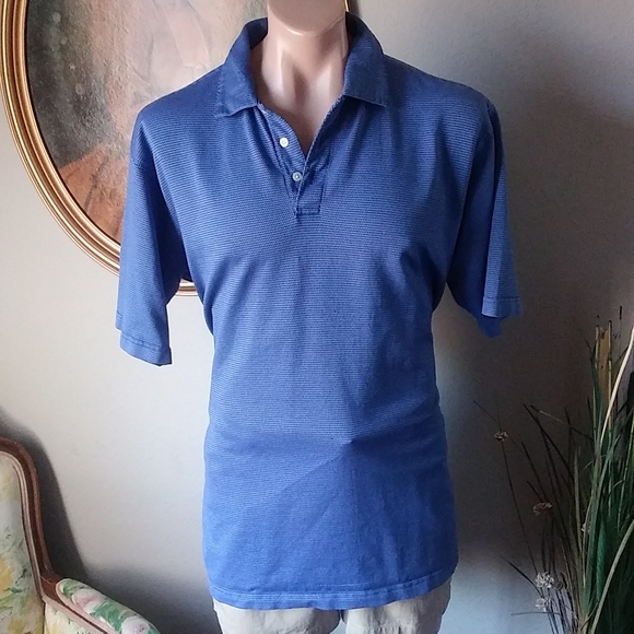 Alan Flusser Other - Alan Flusser Golf Performance Blue Polo Style Golf Shirt. XL